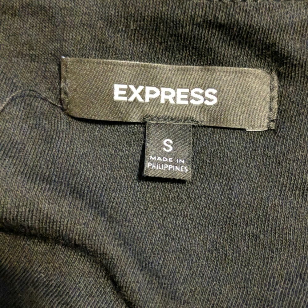💸Express Black Halter Ruffle Dress - Picture 7 of 8